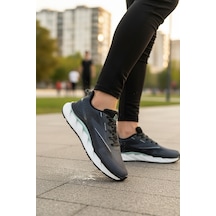 Enoch Yeni Nesil Koşu Ve Yürüyüş Odaklı Dinamik Esnek Tabanlı Sneaker Siyah - Füme