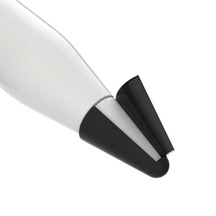 Araree Pencil Uyumlu Araree A Tip Pencil Silikon Uç Kalem Ucu Koruyucu Tip Cover - 9 adet - ZORE-219400 Siyah