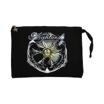 Nightwish The Crow The Owl Siyah Clutch Cüzdan / El Çantası Siyah