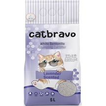 Catbravo Aktif Lavanta Kokulu Topaklaşan Bentonit Kedi Kumu 5 L