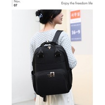 Didadodo Dinosaurs Home Güçlü Kapasiteli Bebek Bakım Çantası - Siyah Altın Altın