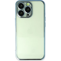 Newface Apple İphone 13 Pro Kılıf Razer Lensli Silikon - Açık Mavi