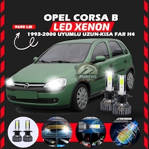 Opel Corsa B 1993-2000 Uzun - Kısa Uyumlu Şimşek Etkili Led Xenon Pro Series H4
