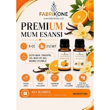 Premium Mum Esansı 5 Cc 2'li Set - Portakal, Vanilya - Soya Wax, Parafin, Jel Wax Ve Bal Mumu Uyumlu Bkfab2ptvn5 Karışık