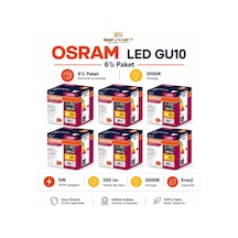 Osram Gu10 6'lı Paket Led Ampul 4.5w 3000k Günışığı 5 Adet