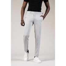 Perpant Slimfit Kemer Tokalı Yazlık Kumaş Pantolon gri Perpant Slimfit Kemer Tokalı Yazlık Kumaş Pantolon gri