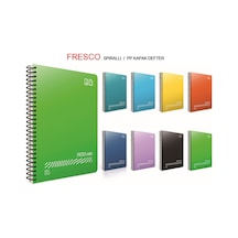Gıpta Fresco Spiralli Plastik Kapak Defter A4 144 Yp Çizgili 4940 Çok Renkli
