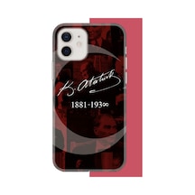 Apple iPhone 11 Uyumlu Atatürk İmza Uv Baskılı Silikon Kılıf Renkli