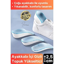 2,5 Cm Boy Uzatıcı Tabanlık Gizli Topuk Yükseltici Ortopedik Rahat Konforlu Uzatan Unisex Eva Köpük Çok Renk