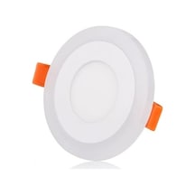 2 Adet Çift Renkli Hero Led Panel 3+3 Watt Dış Çapı 10 Cm Mavi-beyaz İki Renkli Tavan Spot Lambası Abanoz