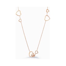 Kuyumcudukkani Zincirli "kalplerimiz"kolye-37160-r Rose Gold