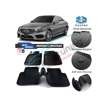 Mercedes C-Class W205 Havuzlu 3D Paspas Niken Siyah 2015 Sonrası