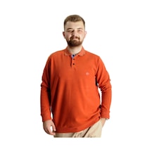 Mode Xl Büyük Beden Erkek Sweat Polo Selanik Nakışlı 20440 Tarçın Taba