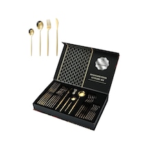 410 Çelik 24 Parça Gold Yemek Kaşık Çatal Bıçak Seti Cin518sr Diğer