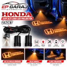 Honda Kapı Altı Logo Led Projektör Kırmızı Renk 2 Adet Takım -