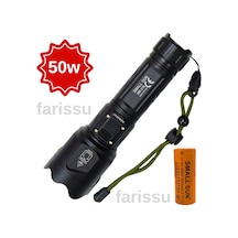 Small Sun Sm-316 50w 1000 Lümen 800m Menzilli Şarjlı Led El Feneri Siyah