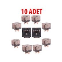 Mini Röle Şeffaf 10 Adet Universal 40 Amper Şeffaf 5 Uçlu 12V-24V