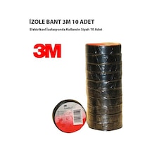 Elektrik İzole Bant 3M Siyah 10 Lu