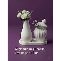 13cm Çiçek Vazosu & Sivri Kapaklı Saklama Kabı Dekoratif Seti 03556454