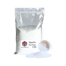 Superfıx Taş Tozu Hobi Harcı Obje Mumluk Heykel Saksı Tepsi Yapımı İçin Kar Beyaz Döküm Tozu 2 Kg
