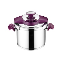 Aryıldız Milano 5.5 L Düdüklü Tencere - Purple Gümüş - Mor