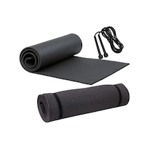 Lpz Siyah Pilates Minderi Ve Yoga Egzersiz Matı 6,5Mm + Atlama Ipi