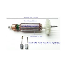 Bosch Uyumlu Tipi GWS 7-115 Endüvi Rotor Kollektör ve Kömürü