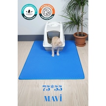 Kedi Tuvalet Önü Paspası Kedi Kumu Paspası Kedi Matıdır. Mavi