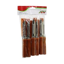 İbico İ22-117 Gao Jı Bu Xiu 9 + 9 18 Cm 2in1 Oyacak Yan Soyacak Ahşap Saplı - 12'li Paket