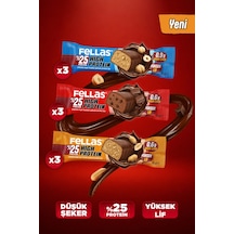 Fellas Çikolata Kaplı Yüksek Protein Bar 40g Karma Kutu 3 X 3