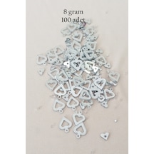 Oya Abiye Bileklik Kolye Pleksi Metalik Plastik Pul Gümüş Renk 8 Gram 100 Adet - Bnc511