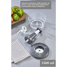 Solingen 3'lü Paslanmaz Çelik Bıçaklı Basmalı El Rondosu Gri-antr Antrasit