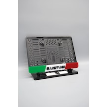 İtalya Temalı Kişiye Özel Siyah İsimli Pleksi Motor Plakalığı - 848647925