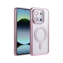 Newface Xiaomi Redmi 15c 4g Joke Simli Magneticsafe Kılıf - Pembe