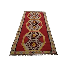 Zehra Abla Halı El Dokuma Tek Parça Yekpare Sivas Kangal Yün Kilim 6282