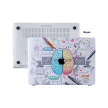 Macbook Uyumlu Air M1 Kılıf 13 İnç Beyin Desenli Brain Touchıd'li M1 Air A2337 A2179 A1932 İle Uyumlu Beyaz