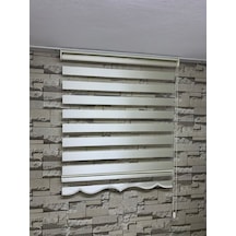 Bambu Acık Krem Renk Zebra Perde (Etekli)