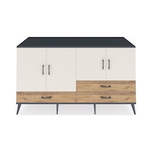 Kronos Konsol 5 Raflı 3 Çekmeceli 4 Kapaklı 176x59x99 Antrasit-ay Antrasit-aytaşı/çam