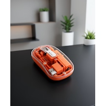Kablosuz Şeffaf Mouse Bluetooth Ve Usb Destekli Diğer