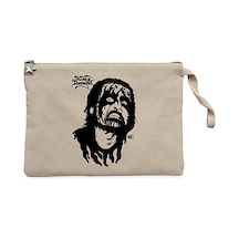 King Diamond Hart Krem Clutch Astarlı Cüzdan / El Çantası Krem