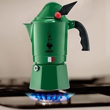 2762 Moka Express Alpina Dağ Avcıları Korpları Espresso Pişirici, Alüminyum, Yeşil Aeropress