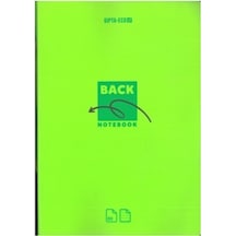 Gıpta Back Tel Dikiş Plastik Kapak Defter A4 80 Yp Çizgili Yeşil
