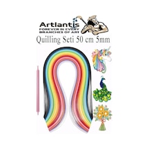 Quilling Seti 5 Mm İnce 1 Paket Quling Kağıt Katlama Kıvırma Sanatı Telkari Kuiling Karışık Ren