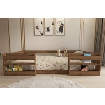 Herseycik Ninnimo Montessori 90X190 Yatak Uyumlu Karyola M6-2 Ceviz