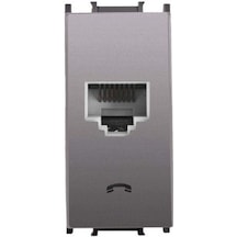 Panasonic Modüler Antrasit Nümeris Telefon Prizi Cat-3 Altlık+kapak 1m - Wvtt14024an-tr