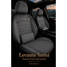 Mercedes E 2013+ Uyumlu Levante Serisi Bel Destekli Keten Füme Koltuk Kılıfı