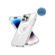 Apple Uyumlu iPhone 14 Pro Şeffaf Magsafe Kılıf Safe Şeffaf