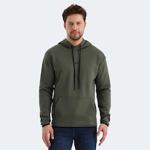 Slazenger VADIMIR Erkek Kapüşonlu Cepli Haki Sweatshirt