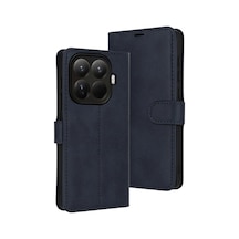 Xiaomi Mi 15t Pro Trend S Plus Kapaklı Kılıf - Lacivert Evimdeyokyok