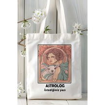 Art Hediye Astrolog Baskılı Bez Omuz Çantası Kişiye Özel Model 10 Çok Renkli